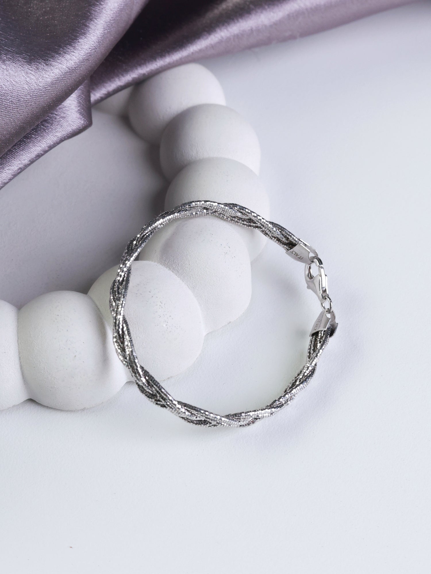 925 Sterling Silver Braided Bracelet for Women