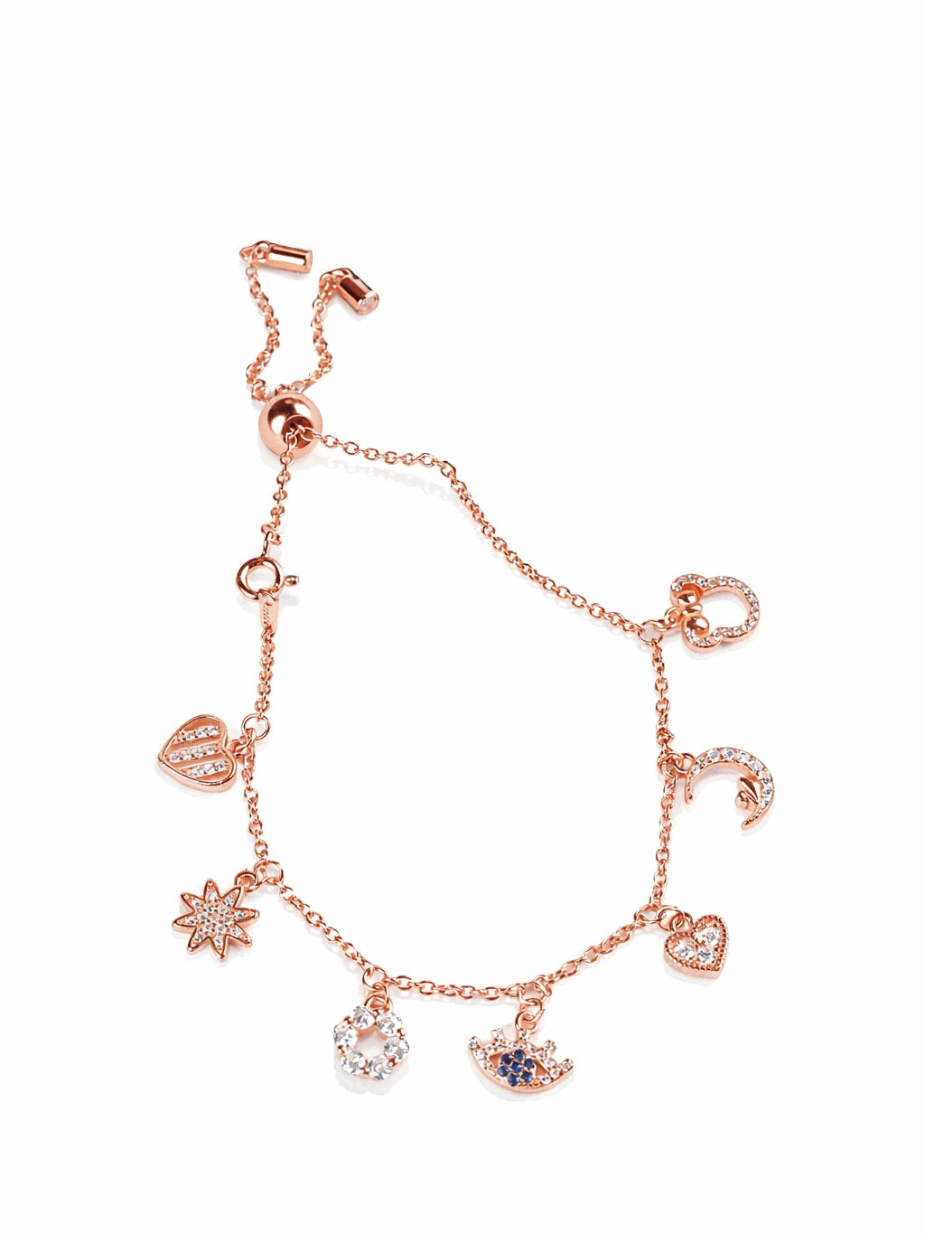 Moments & Moons Rose Gold Charm Bracelet