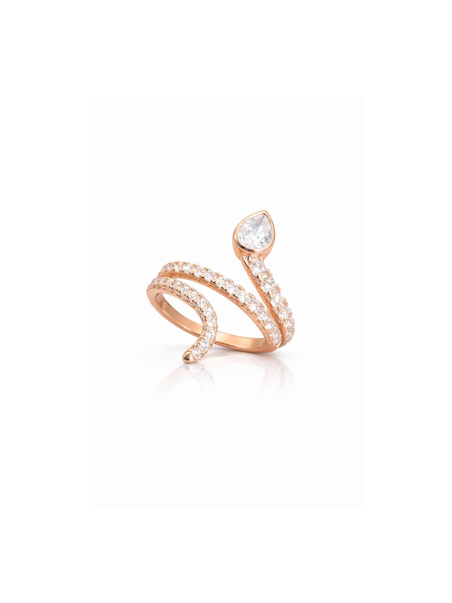 Women’s Rose Gold Snake Statement Ring