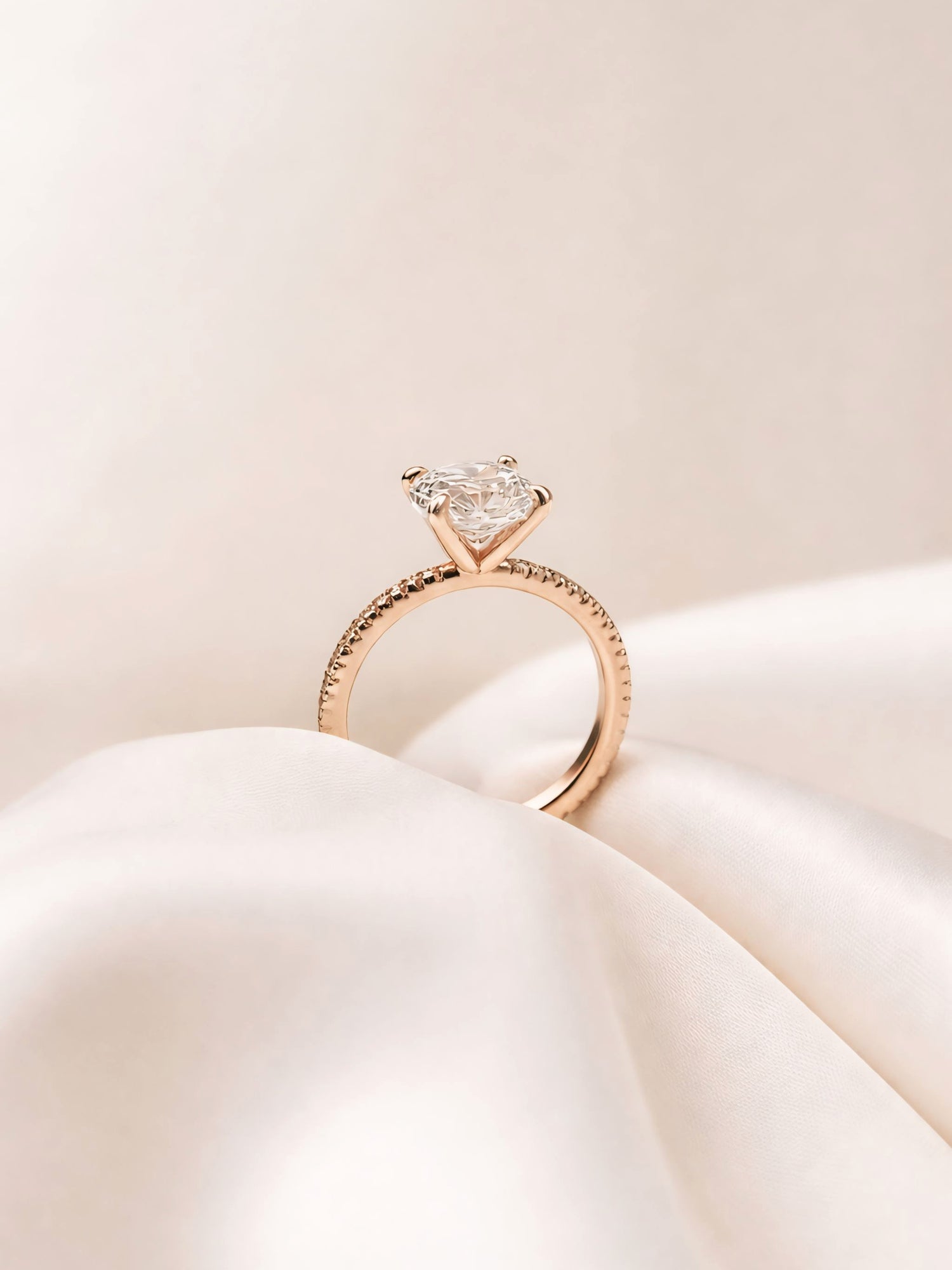Rose Gold Cushion Cut Solitaire Ring