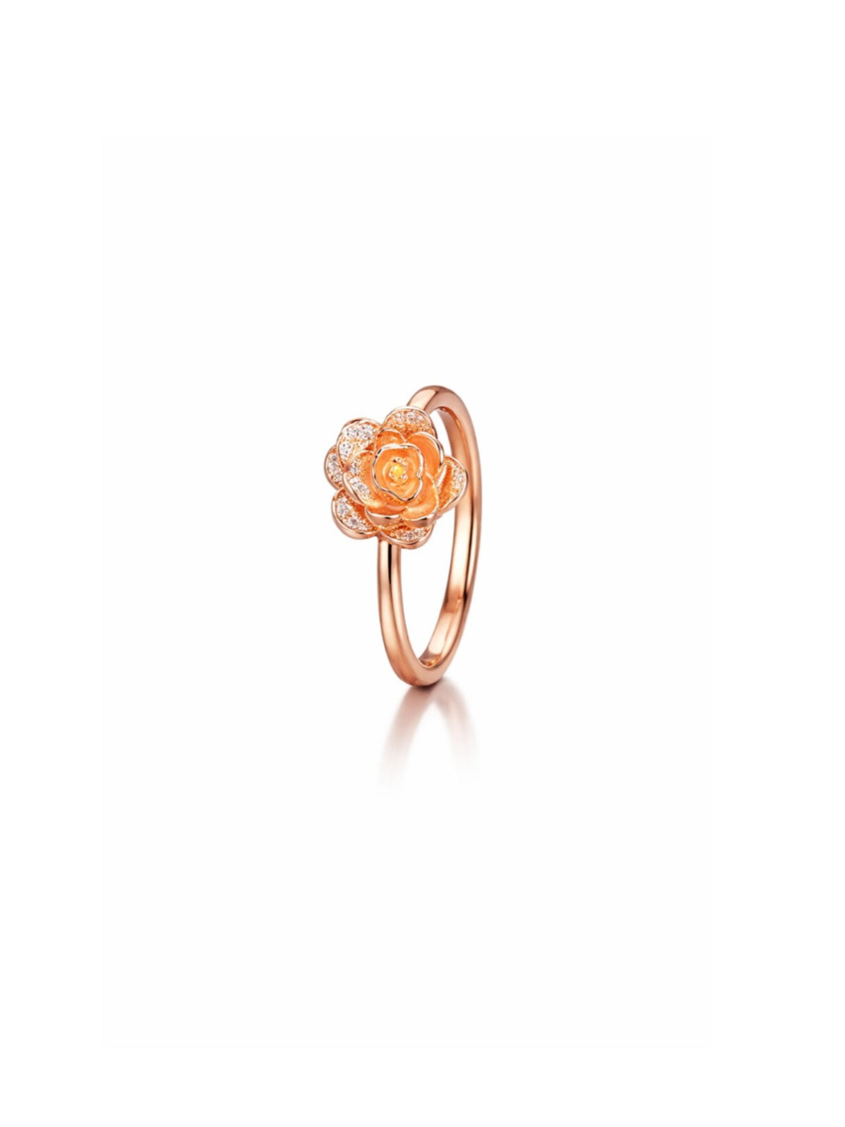 Blooming Rose Gold Floral Ring