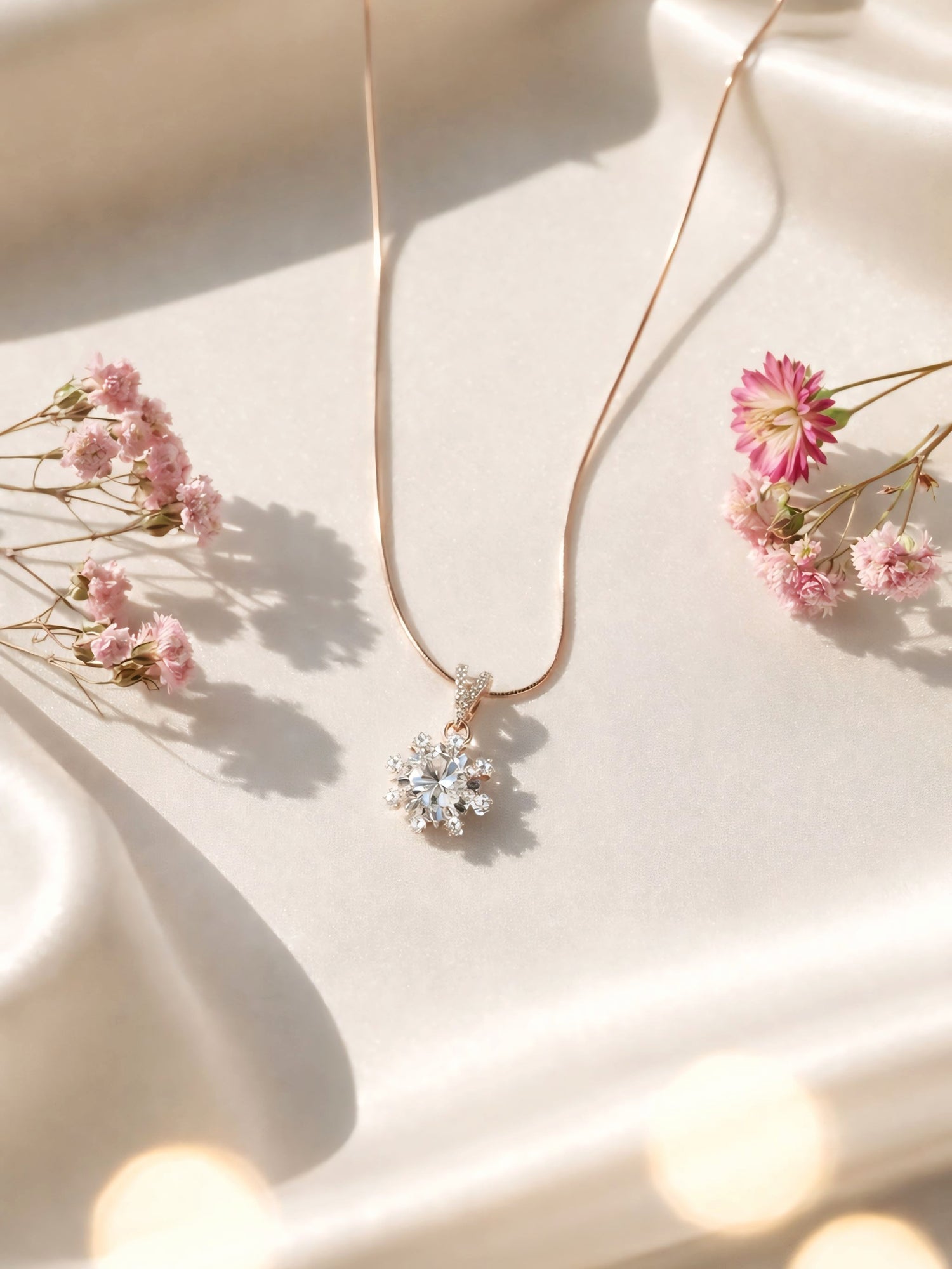 Starlight Rose Gold Crystal Necklace