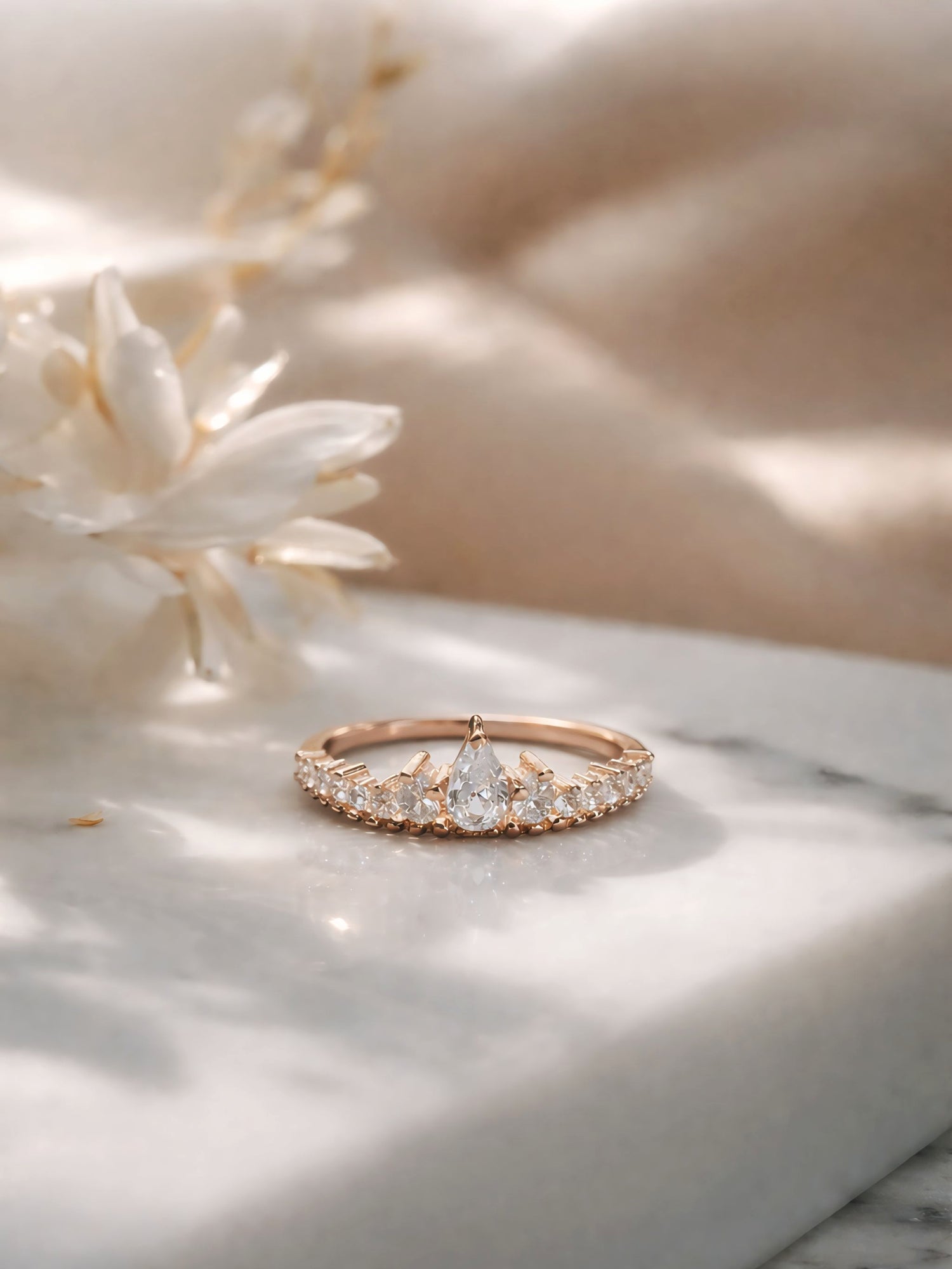 Tiny Tiara Rose Gold Ring