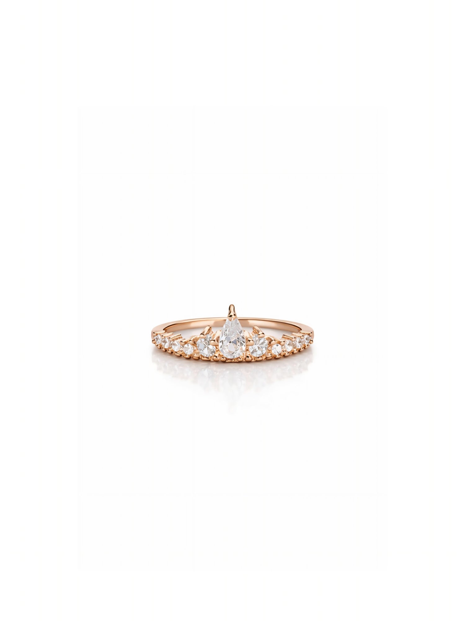 Tiny Tiara Rose Gold Ring