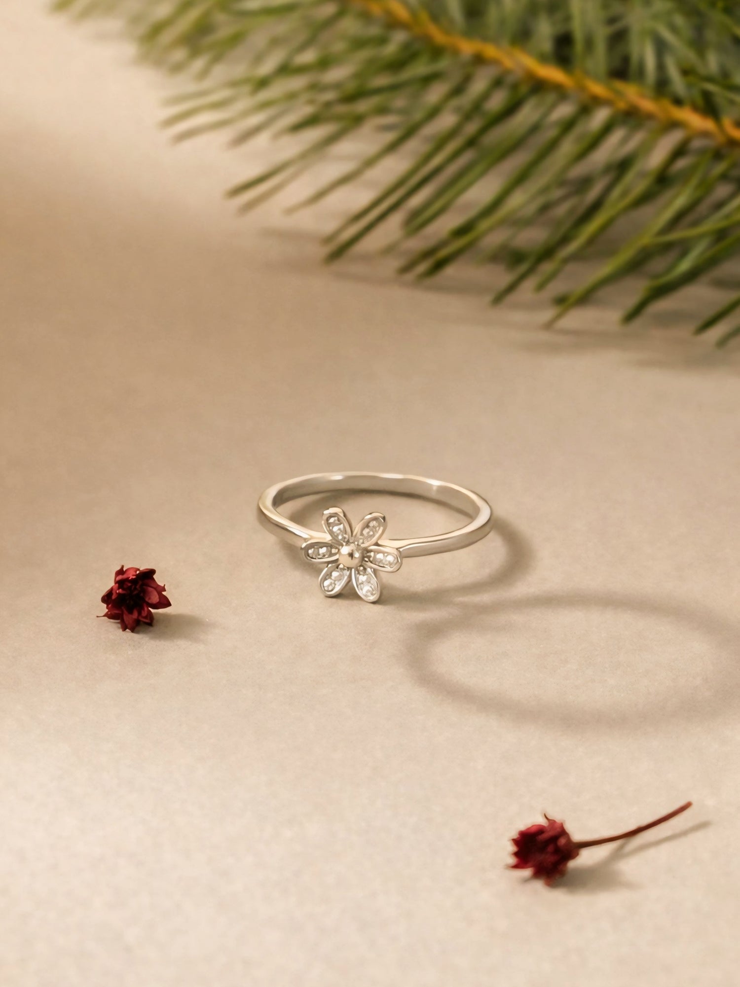 Happy Bloom Daisy Sterling Silver Ring