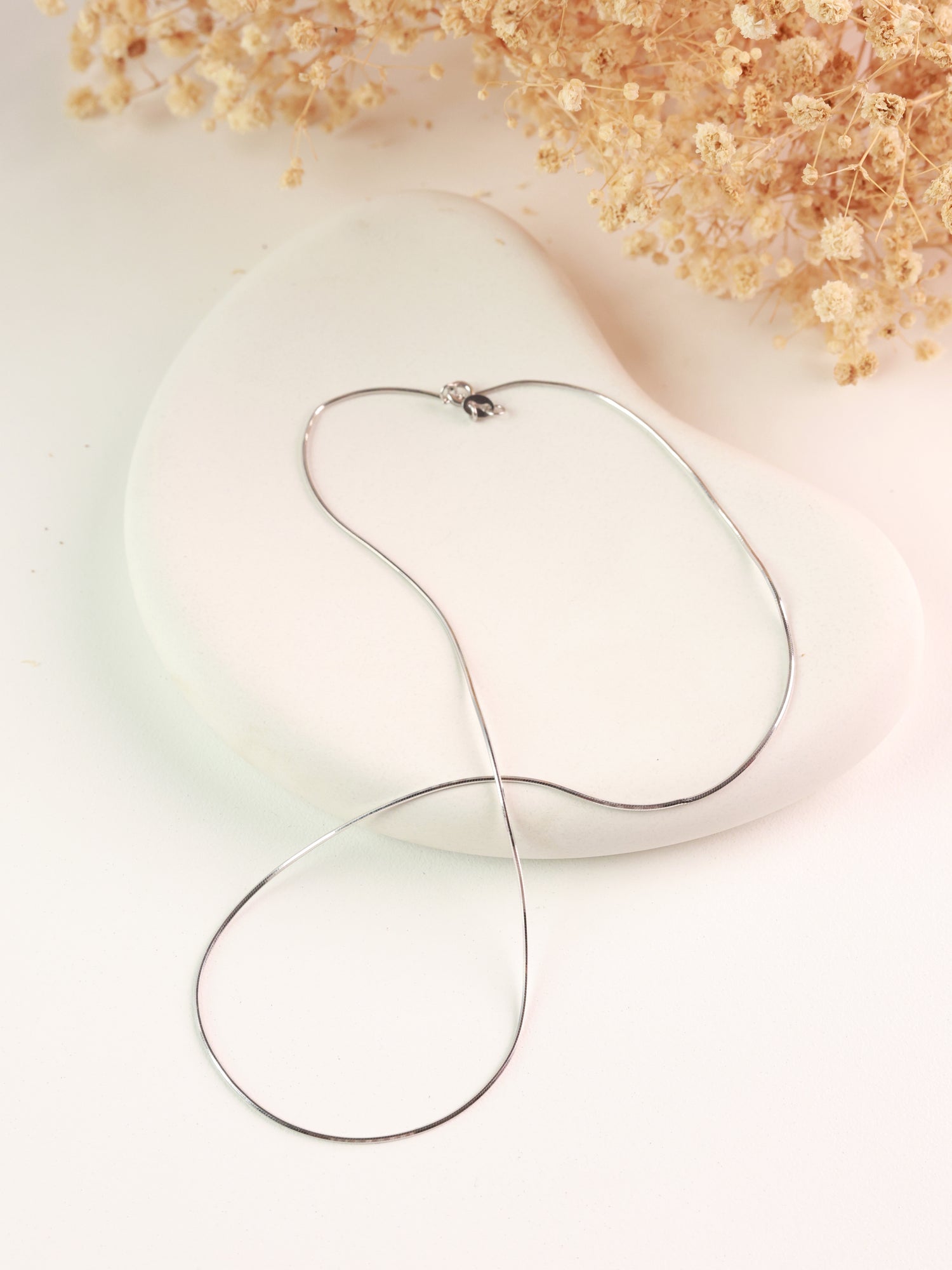 Minimal 925 Sterling Silver Snake Chain
