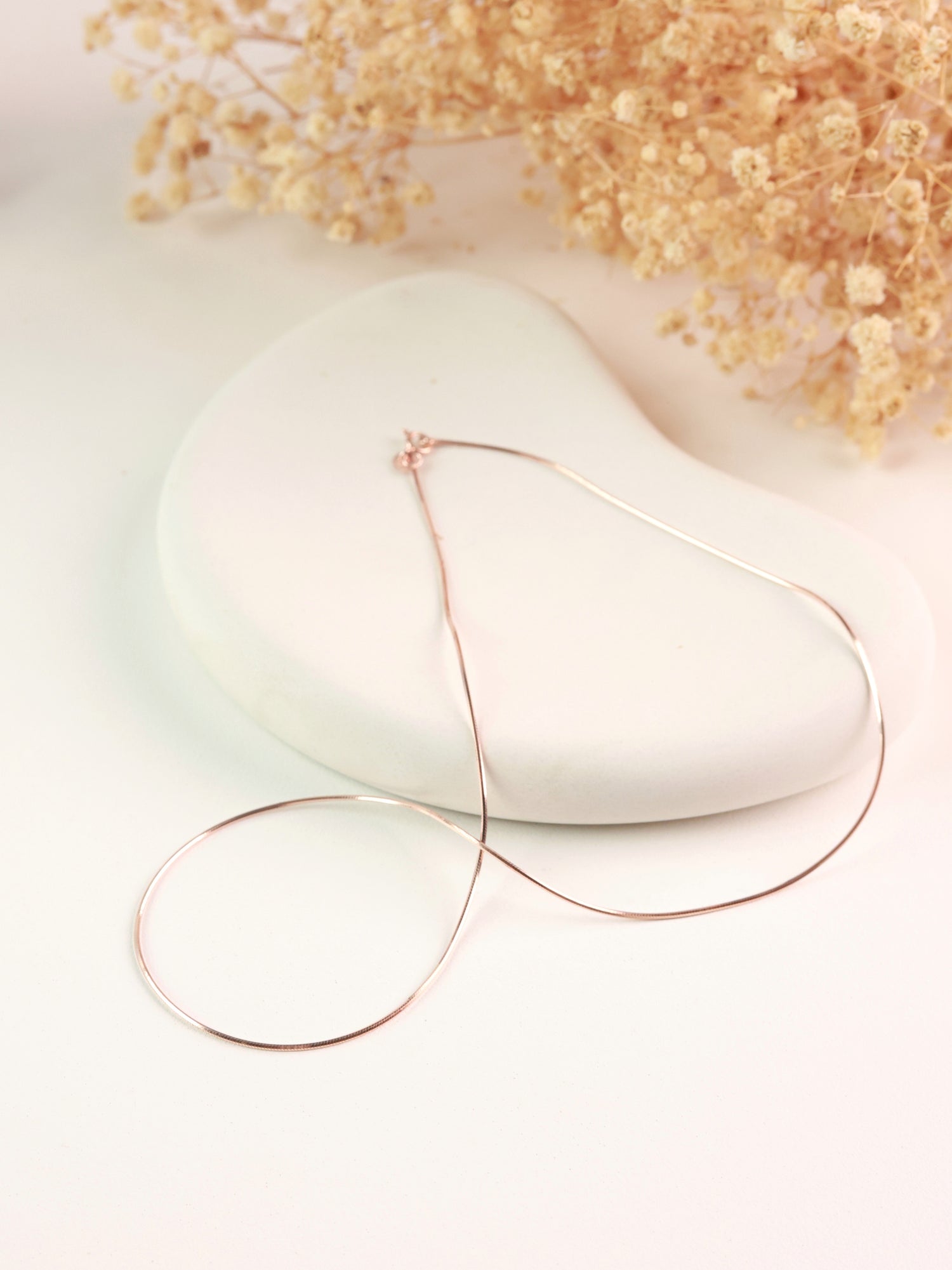 Minimal Rose Gold Snake Chain