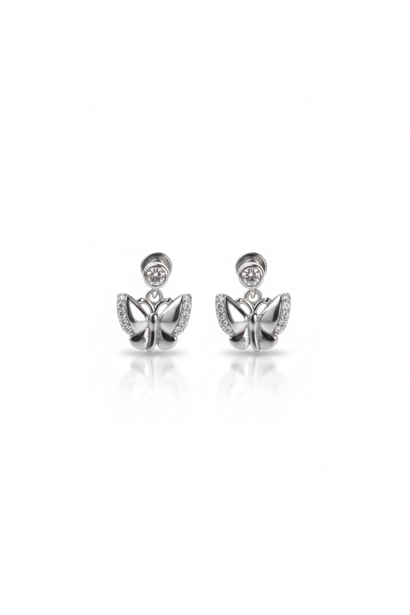 Aurelia Flutter Silver Dangle Earring