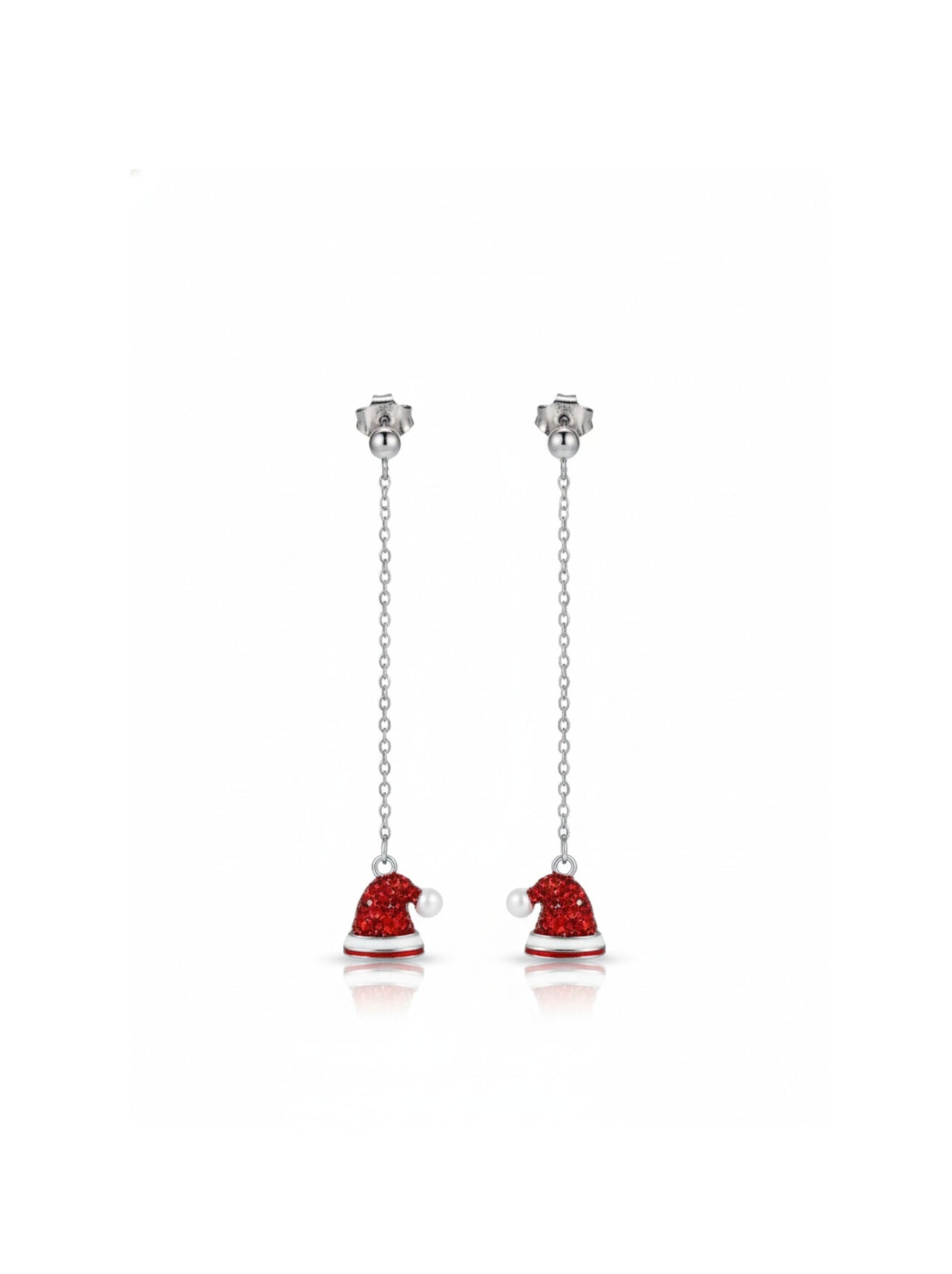 Christmas Santa Hat Dangle Earrings
