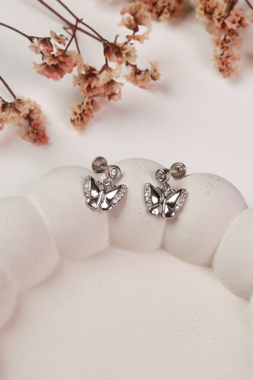 Aurelia Flutter Silver Dangle Earring