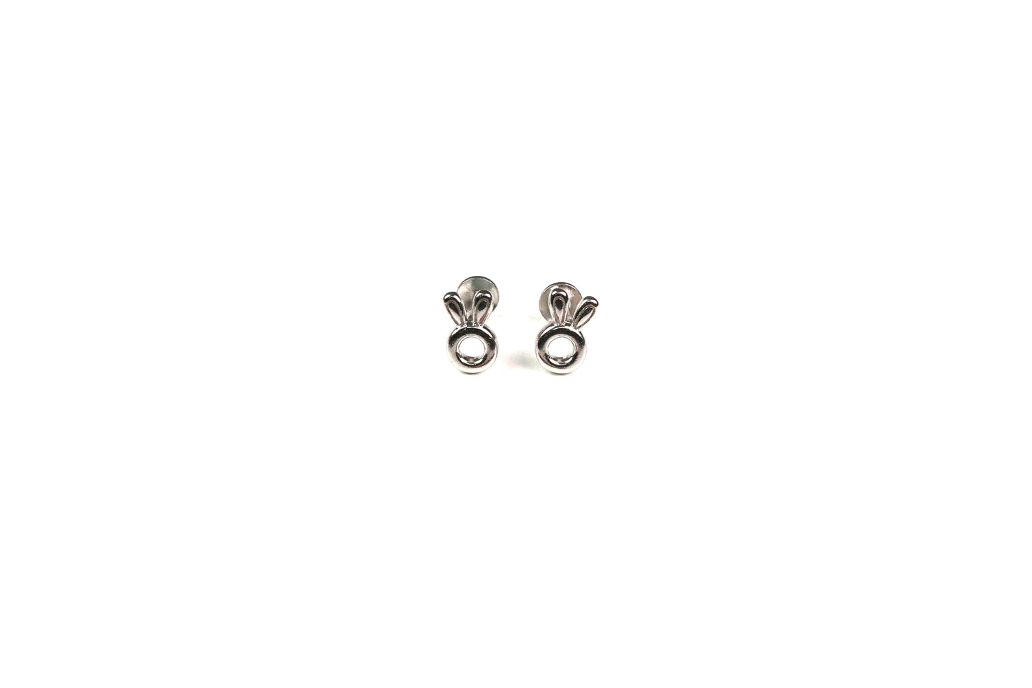 Sterling Silver Bunny Stud Earrings