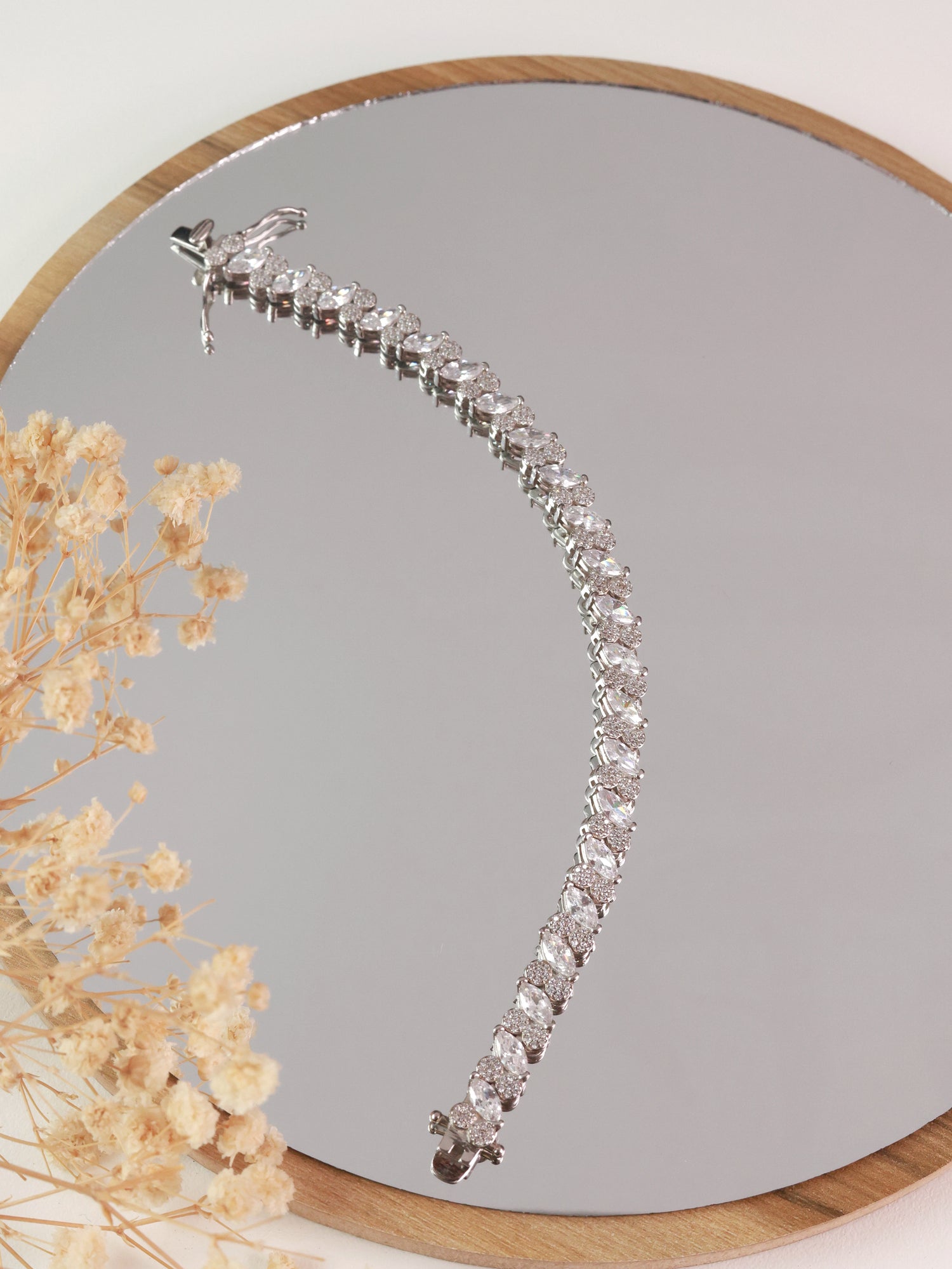 Women’s Silver Marquise Tennis Bracelet