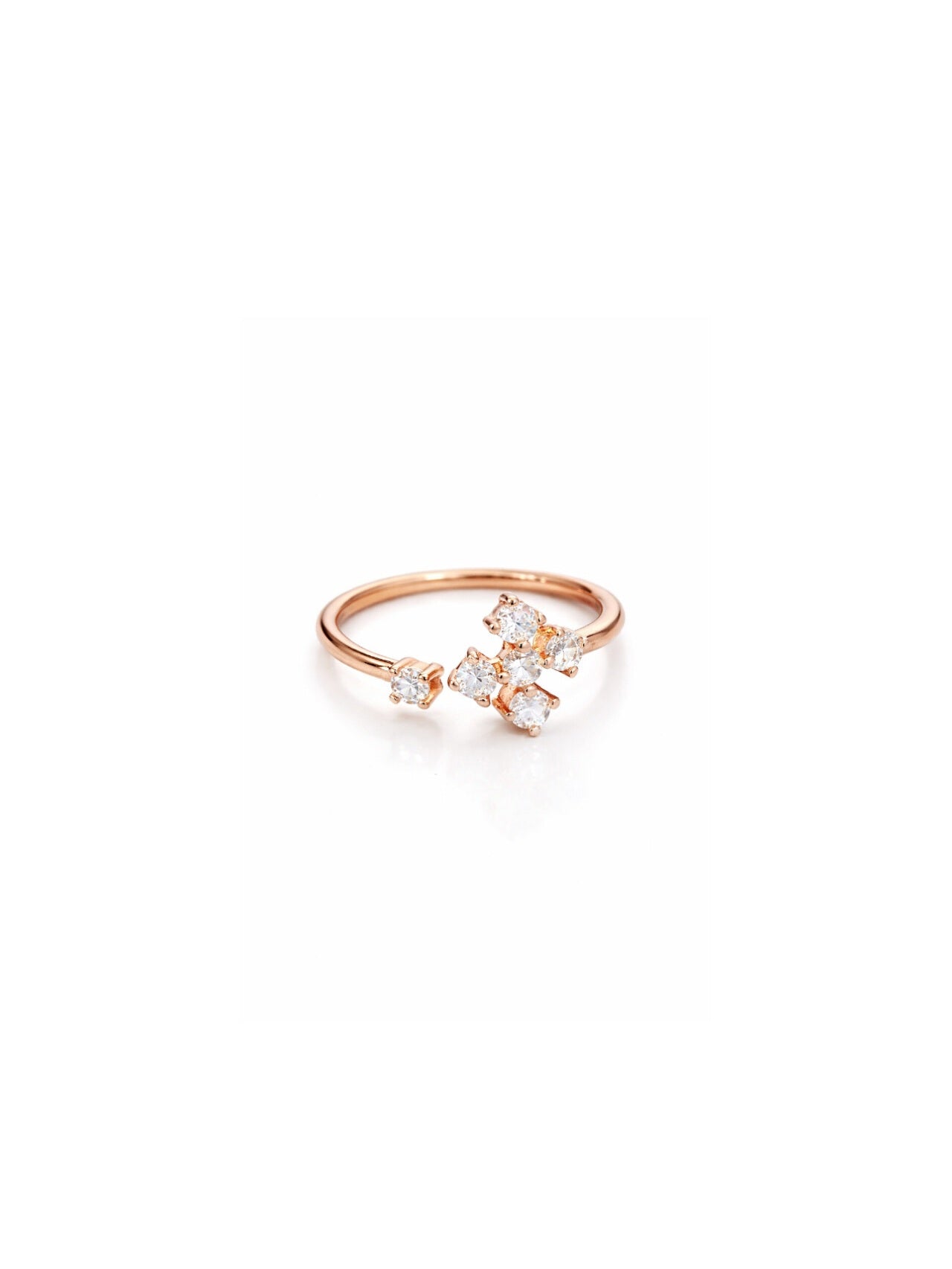 Rose Whisper Open Cluster Ring