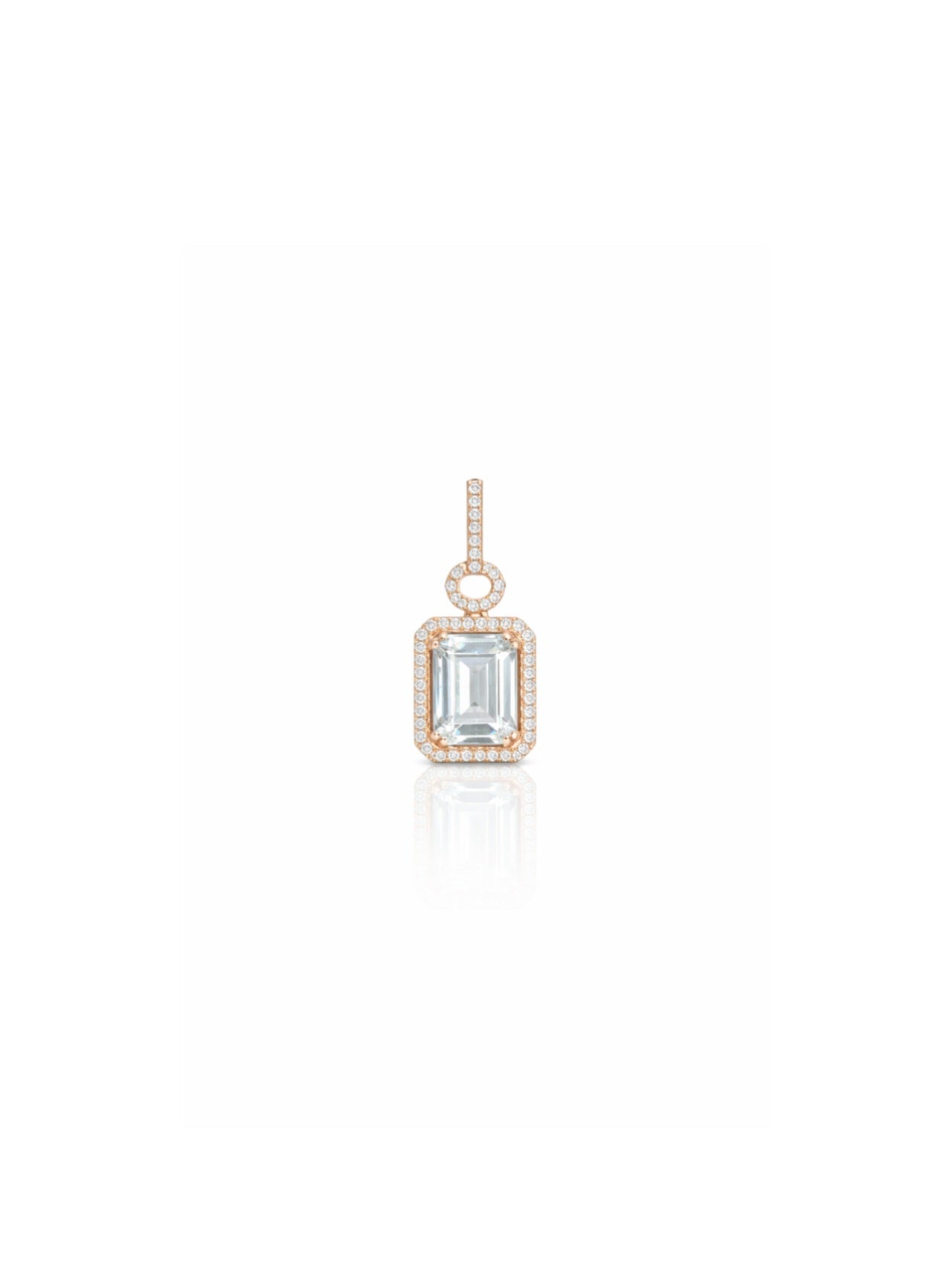 Everlight Emerald Cut Halo Pendant