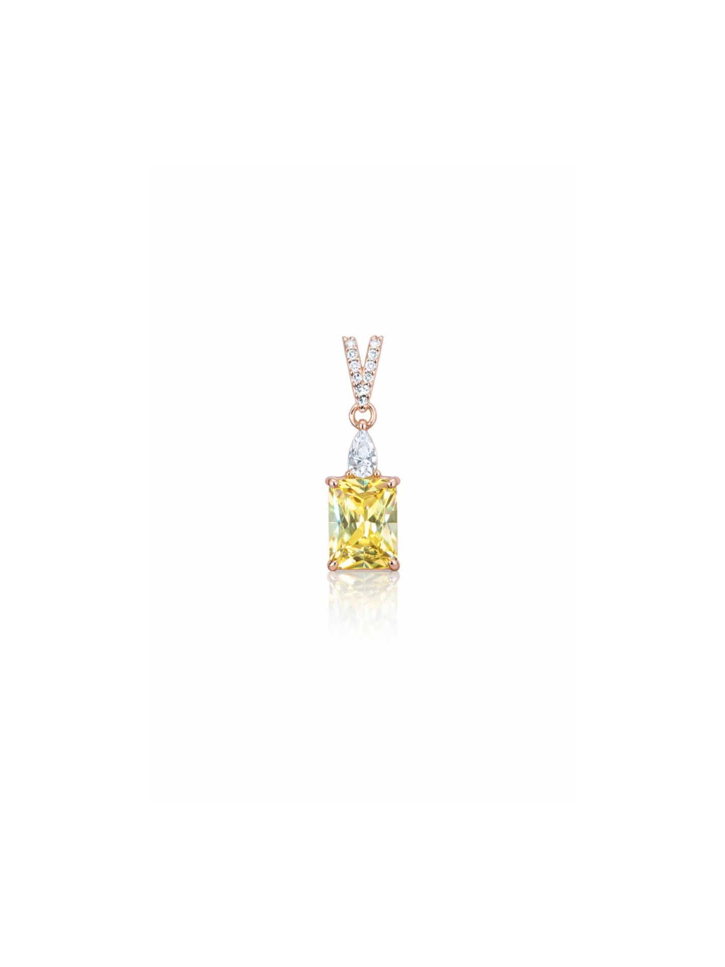 Little Sunshine Yellow Solitaire Pendant