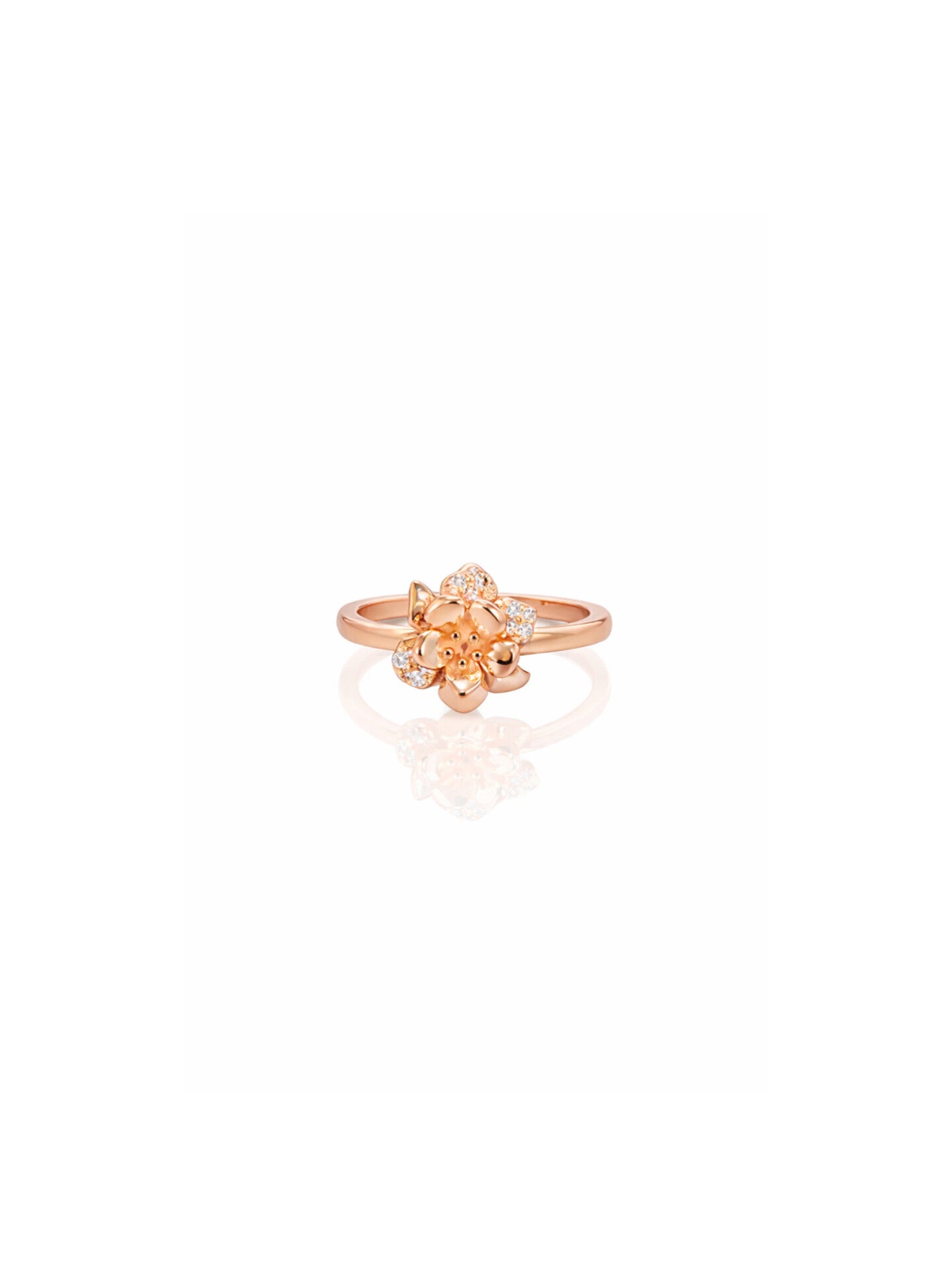 Blooming Rose Gold Blossom Ring