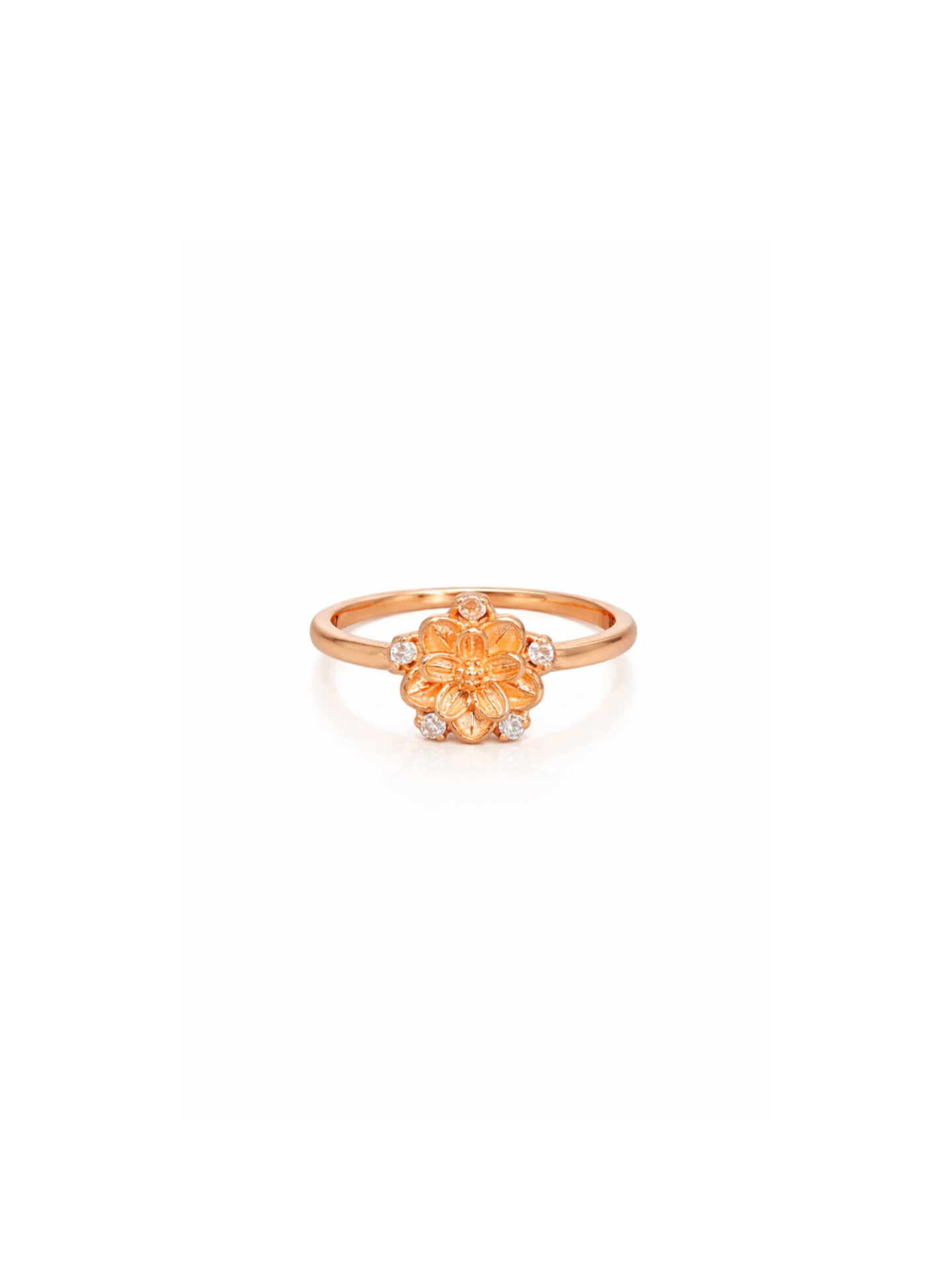 Blooming Rose Gold Blossom Ring