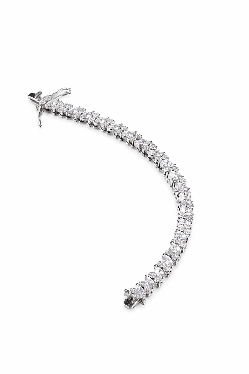 Women’s Silver Marquise Tennis Bracelet