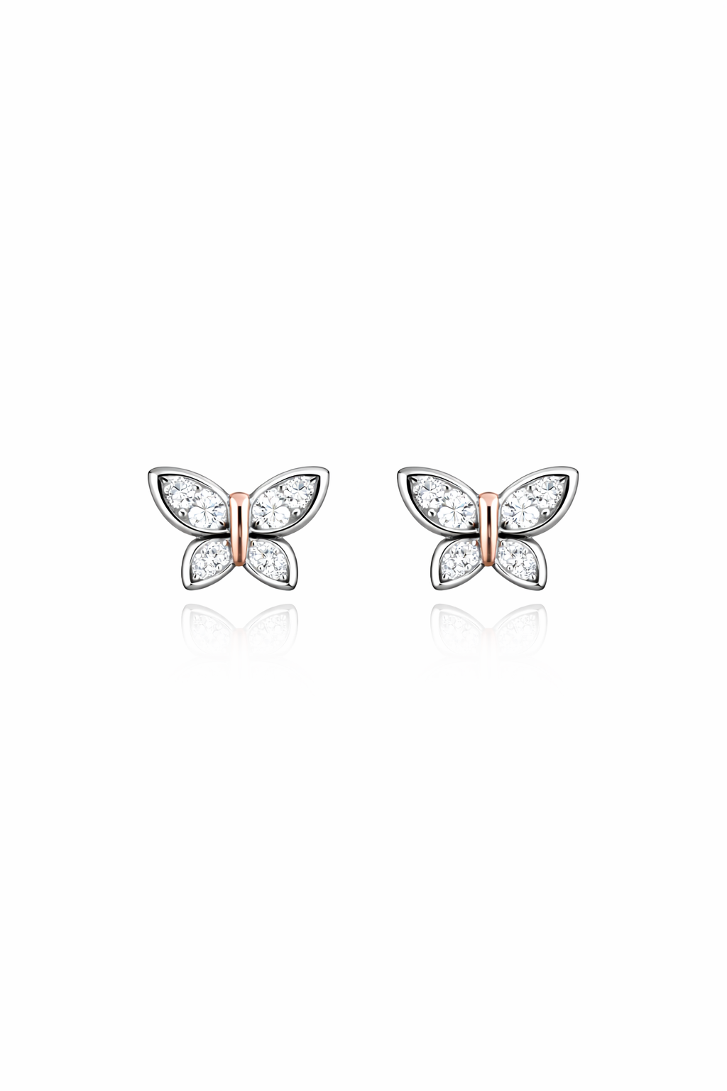 Silver Cloud Wing Butterfly Stud Earring