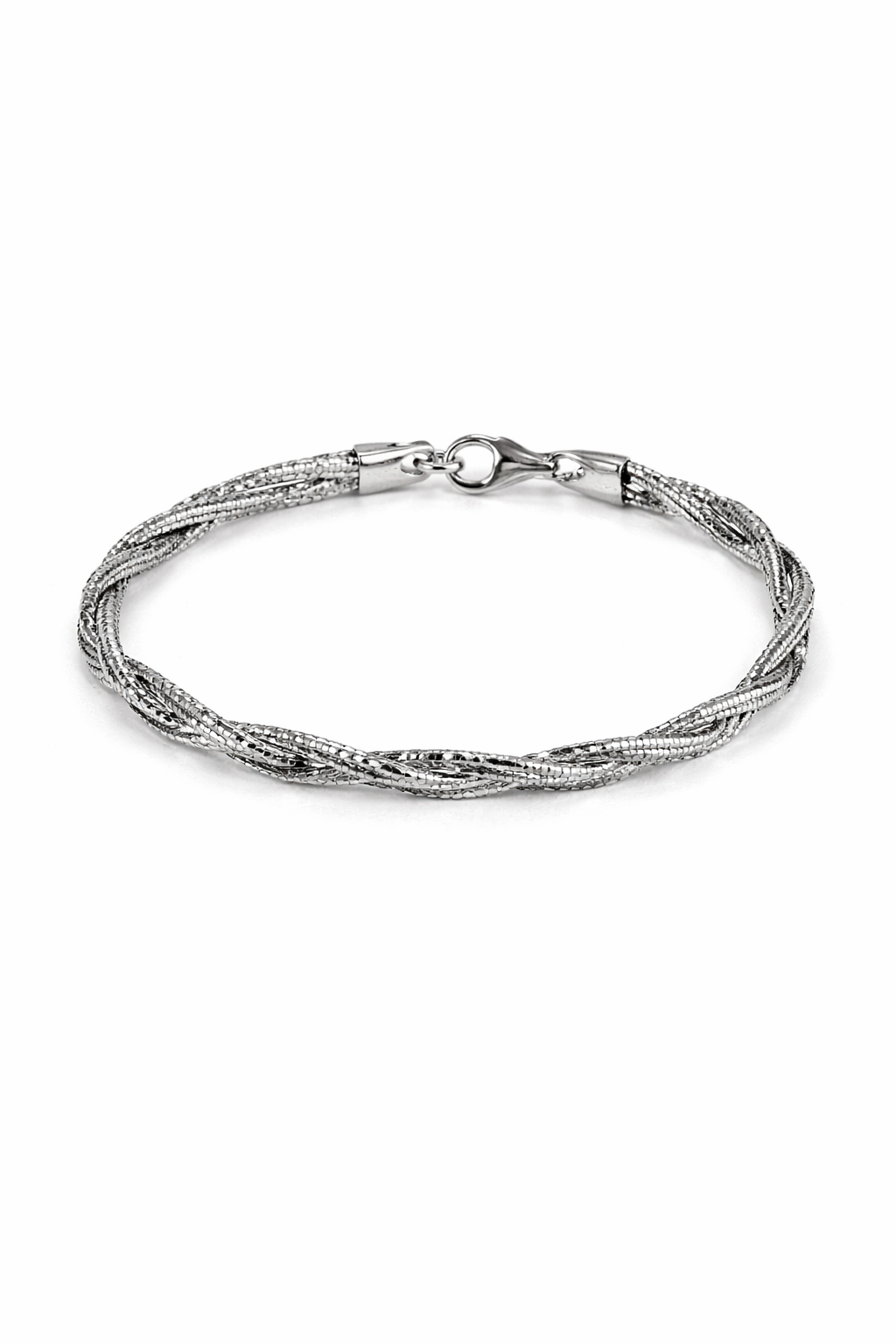 925 Sterling Silver Braided Bracelet for Women