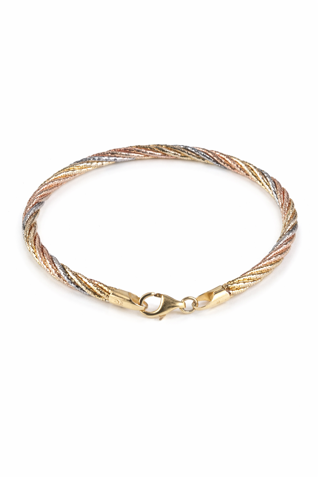 Twisted Dual-Tone Sterling Silver Bracelet